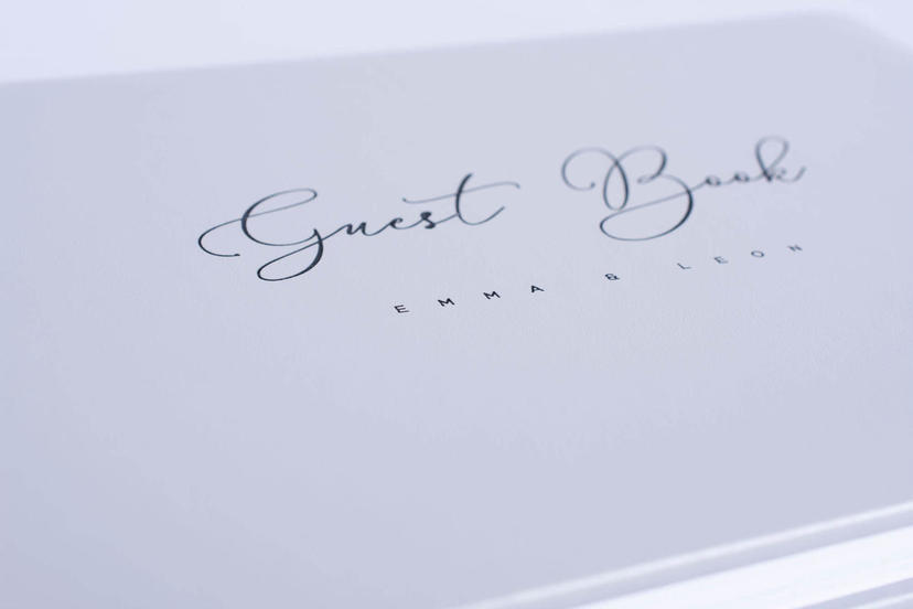 Exclusive custom logo on the cover photo album gray grey nphoto printing lab for professional photographers guest book