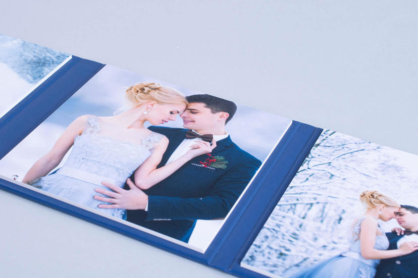 Triplex trifold 3 piece image product wedding centerpiece printed tri-fold nphoto upselling products for wedding photographers navy blue product ideas for photographers